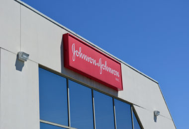 Johnson & Johnson logo on building