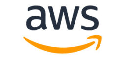 AWS logo with stylized lowercase text and an orange smile curve