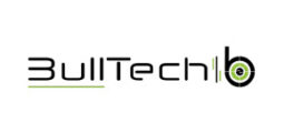 BullTech logo with modern black text, green accents, and a stylized bullseye in the letter 'b'